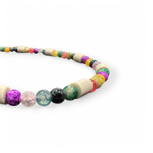 Perlenhalsband „happy“