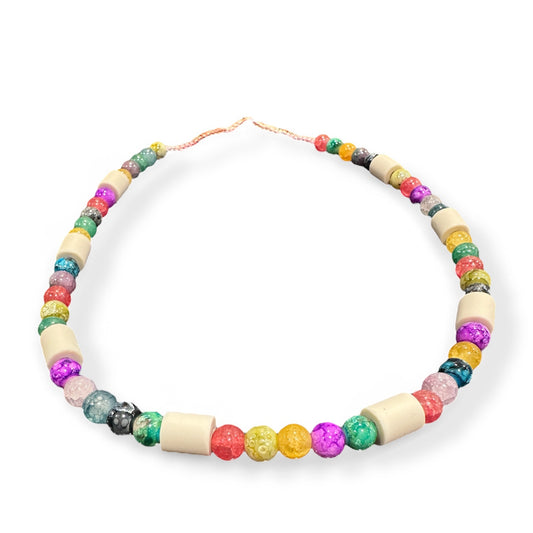 Perlenhalsband „happy“